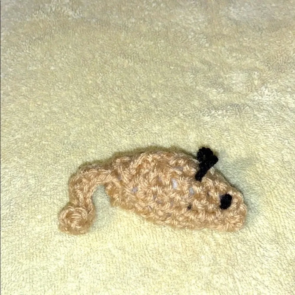 HAND CRAFTED Crochet Organic Catnip Mice Yarn Cat Interactive Play Toys 10 Toys - Picture 7 of 7